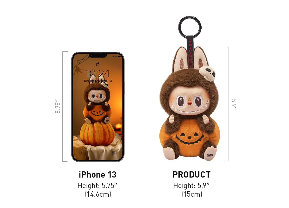 Happy Halloween Party Series-Sitting Pumpkin Vinyl Plush Pendant